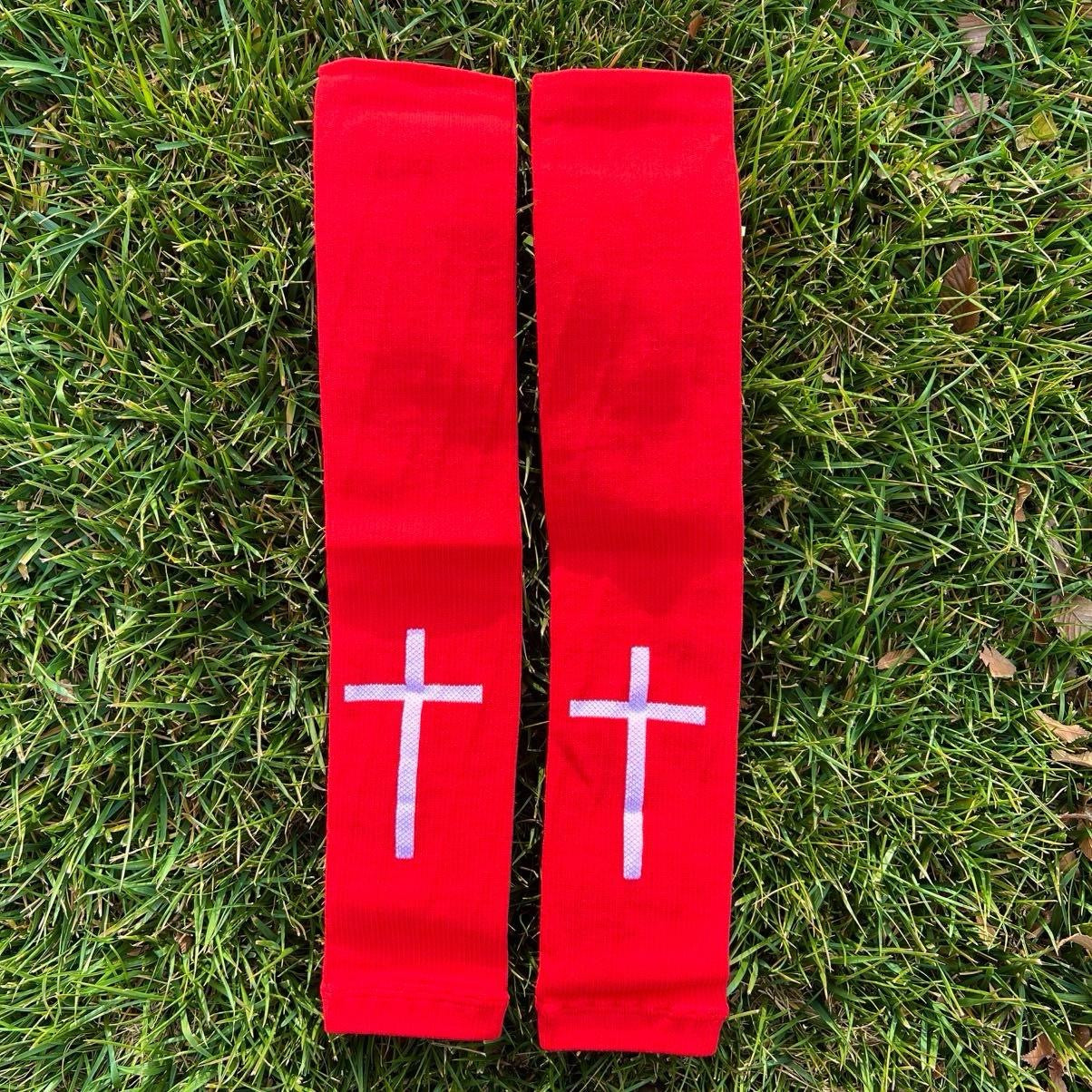 Cross Soccer Sleeves (3-4 Day USA Shipping) Pre-Cut Socks