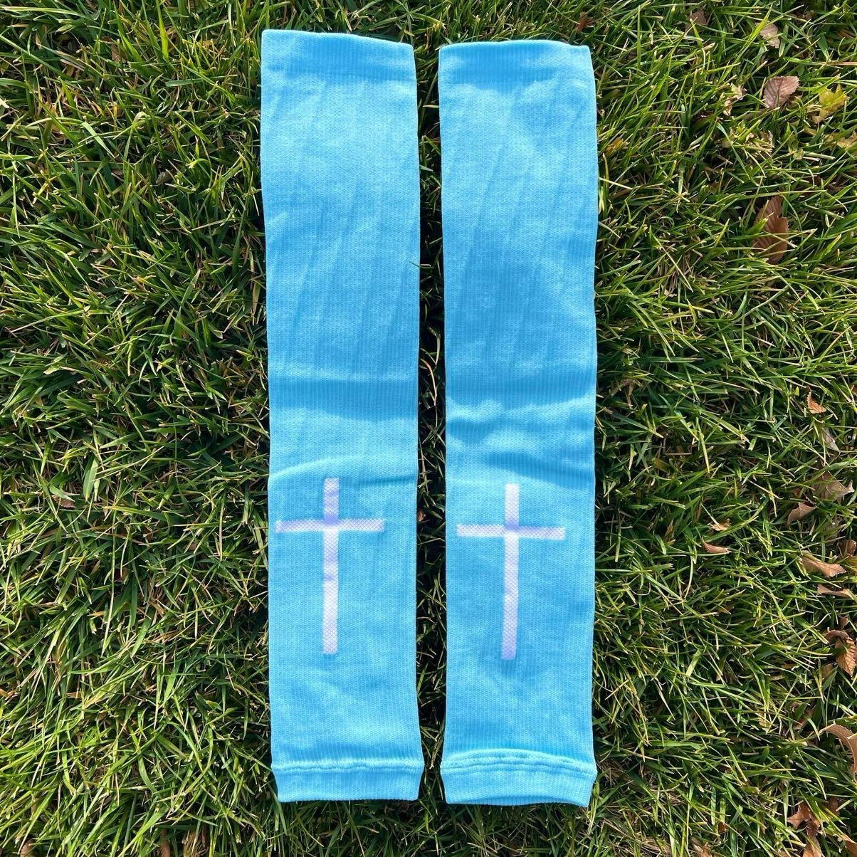 Cross Soccer Sleeves (3-4 Day USA Shipping) Pre-Cut Socks