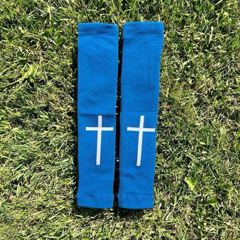 Cross Soccer Sleeves (3-4 Day USA Shipping) Pre-Cut Socks