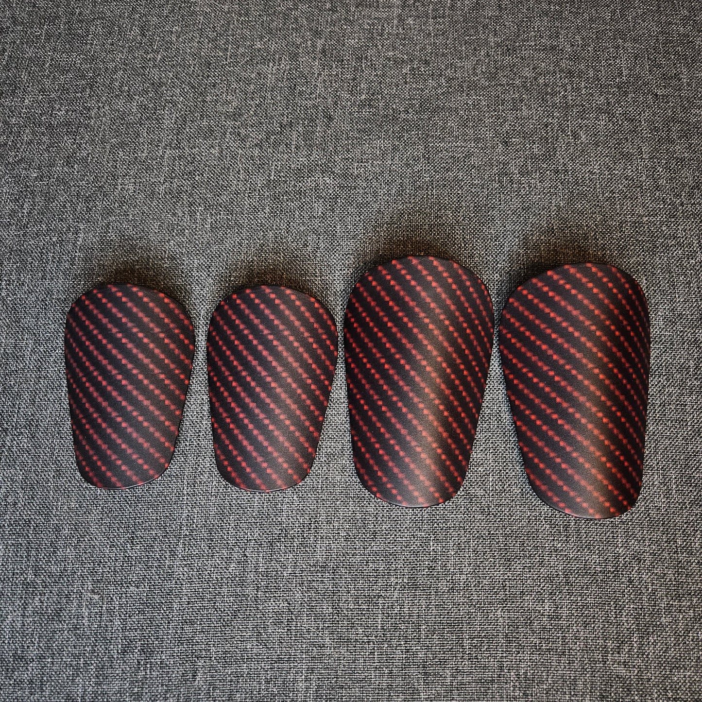 SccerUp Red Carbon Fiber Mini Shin Guards