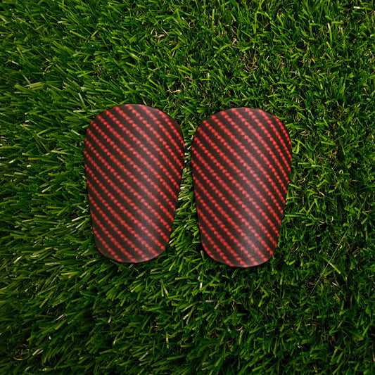 SccerUp Red Carbon Fiber Mini Shin Guards