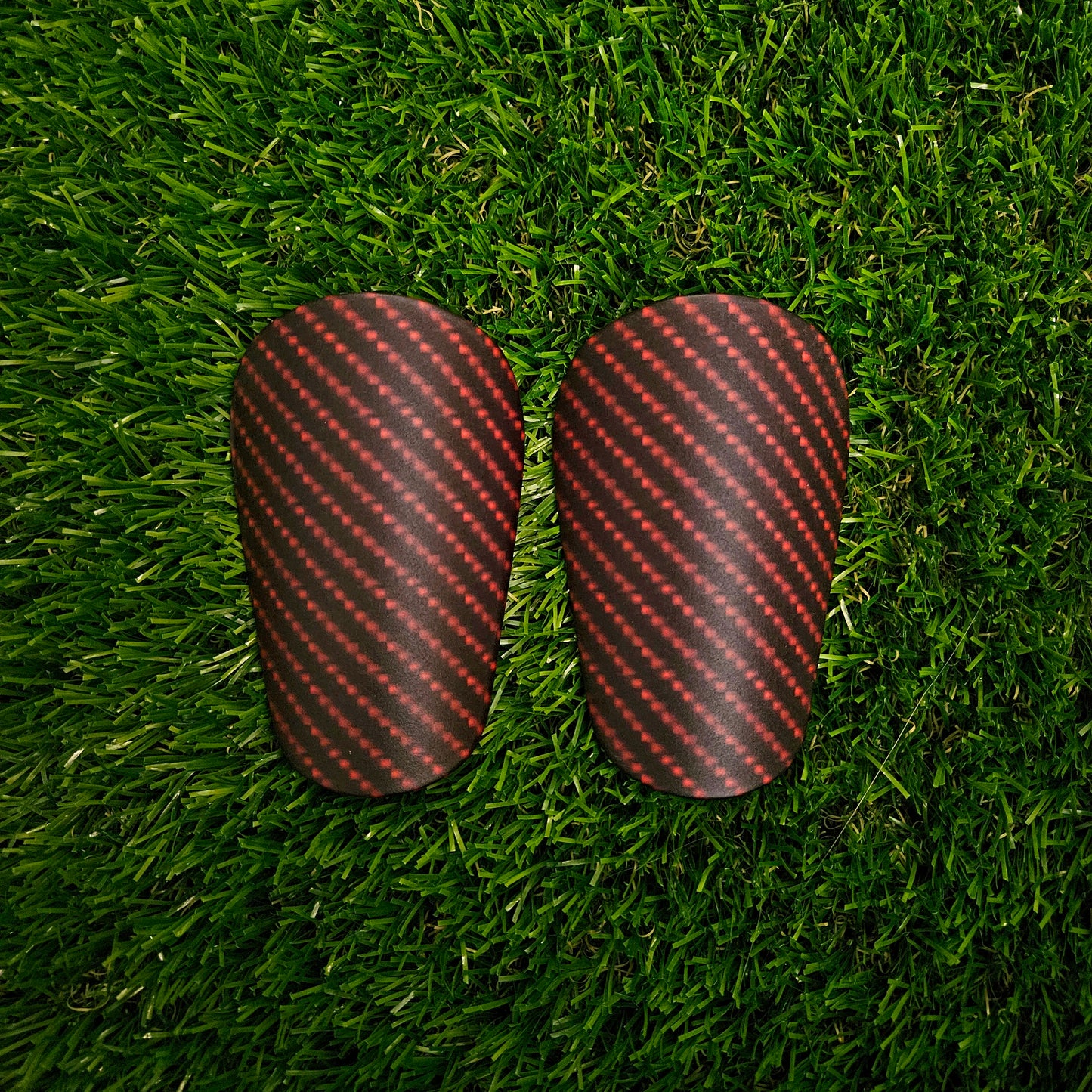 SccerUp Red Carbon Fiber Mini Shin Guards