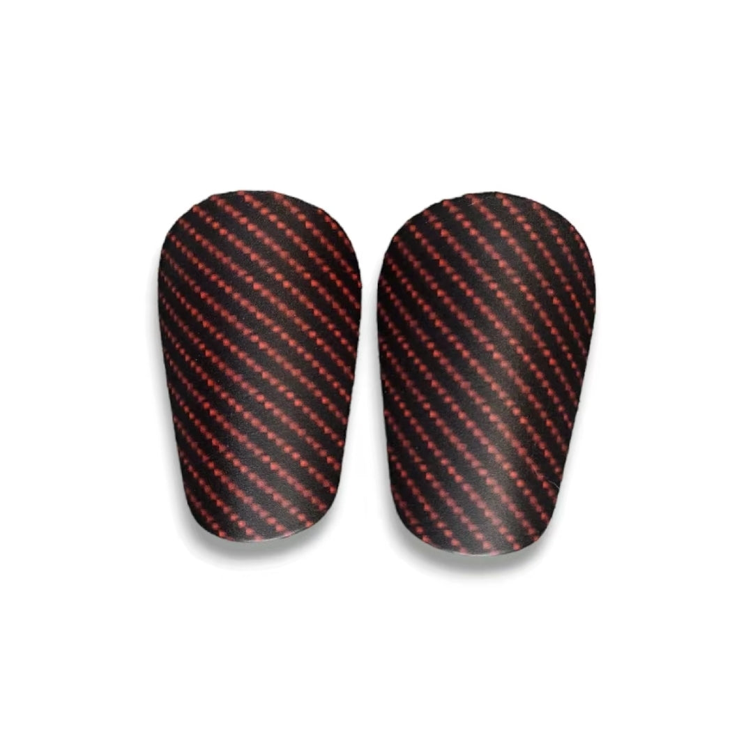 SccerUp Red Carbon Fiber Mini Shin Guards